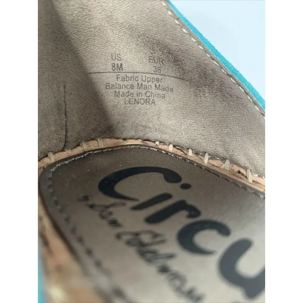 Circus by Sam Edelman Women's Lenora Canvas Espadrille Shoe Ankle Tie Size 8M